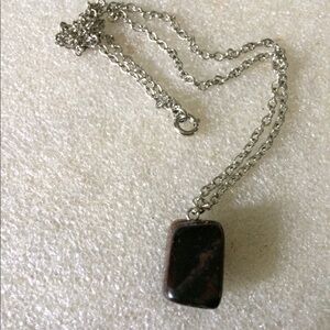Vintage silver tiger eye necklace